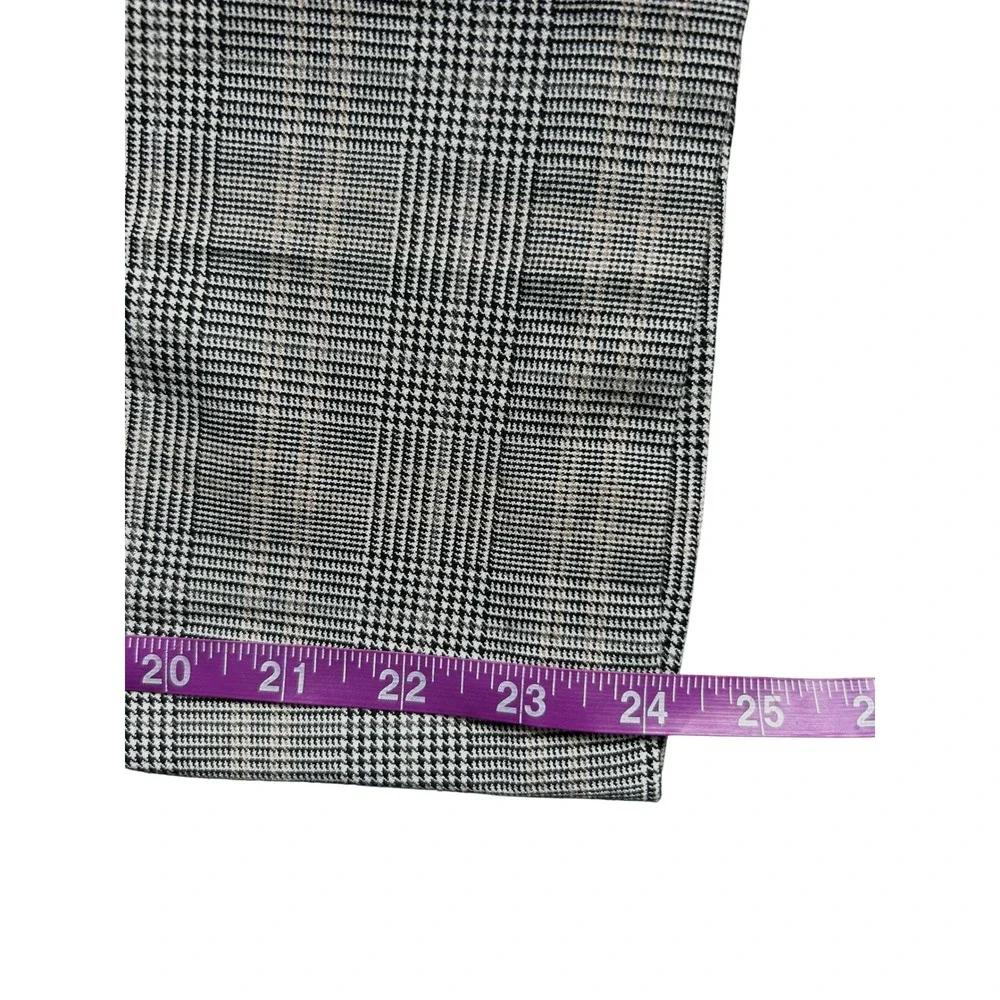 Babaton Atelier Grey Glen Plaid High Waisted Tapered Pants GYD1-6508-49 Size 4